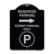 Signmission Reserved Parking Permit Parking with Symbol and Right Arrow Aluminum Sign, 24" x 18", BS-1824-23144 A-DES-BS-1824-23144 - alternate 1
